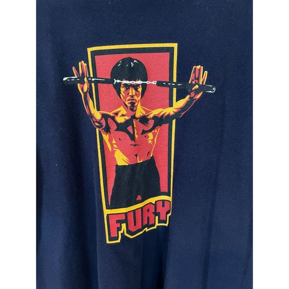 Universal Studios Bruce Lee Fury Short Sleeve Crew Neck Pullover Tee Black - Picture 2 of 10